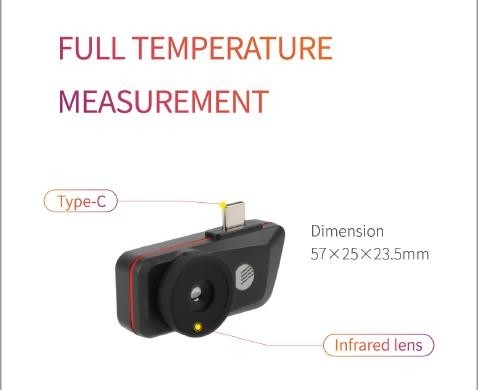 ODM de la caméra IP54 ISO9001 de formation d'images thermiques de téléphone portable du pixel 160×120